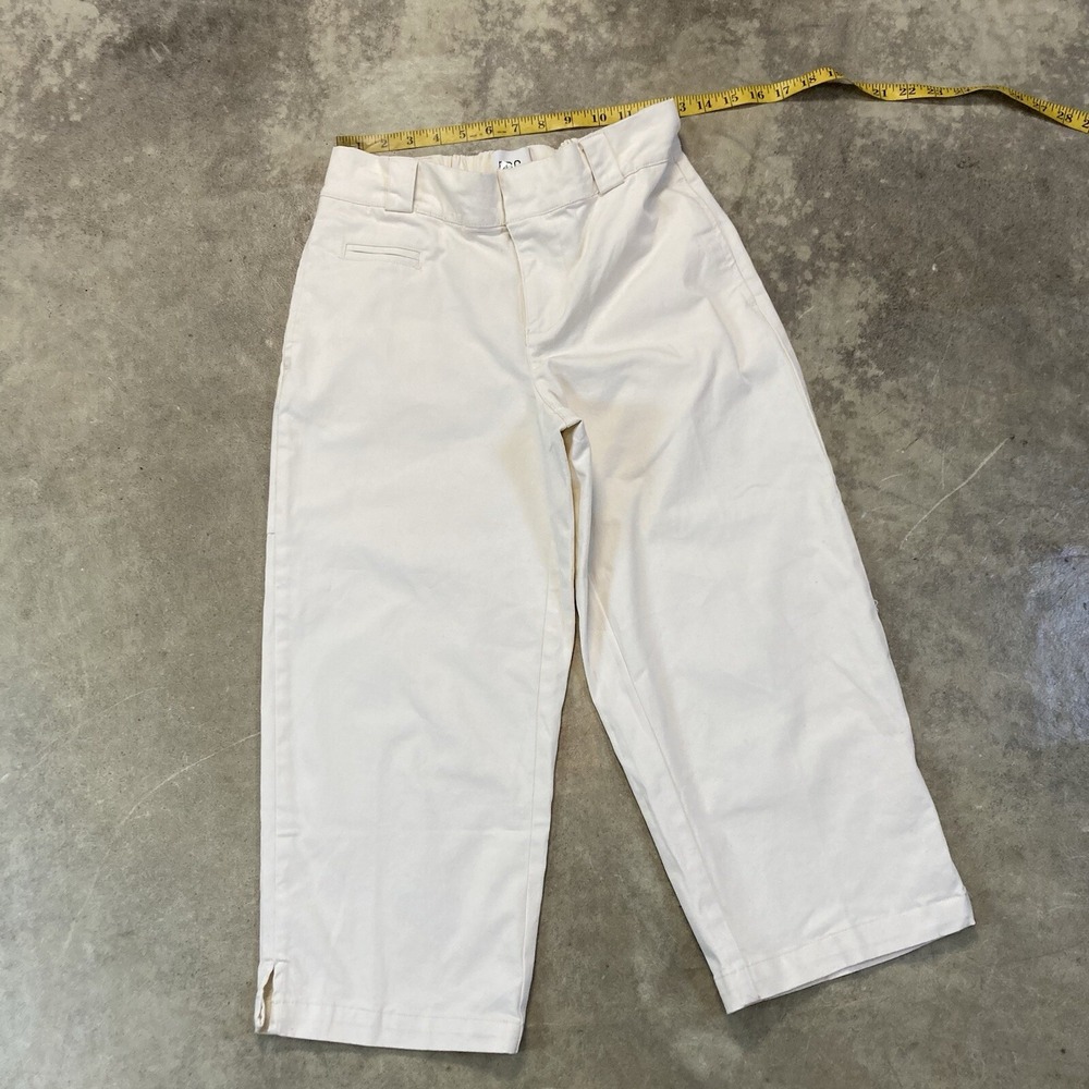 BDG NWT Womens Size Small Ivory Wide Leg Cropped Pants Mid Rise Stretch